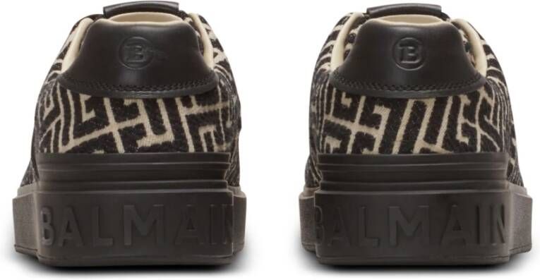 Balmain B-Court trainers met jacquard monogram Black Heren