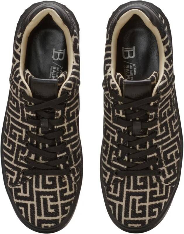 Balmain B-Court trainers met jacquard monogram Black Heren