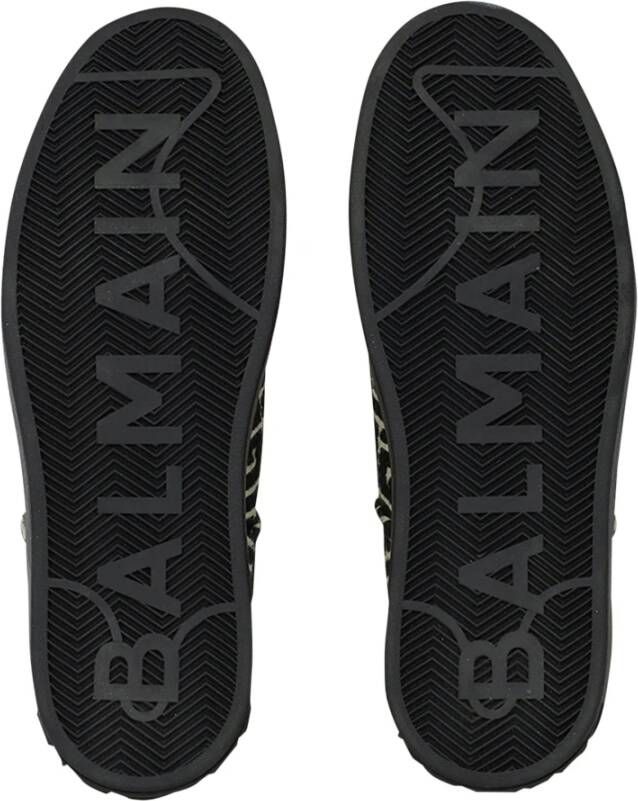 Balmain B-Court trainers met jacquard monogram Black Heren