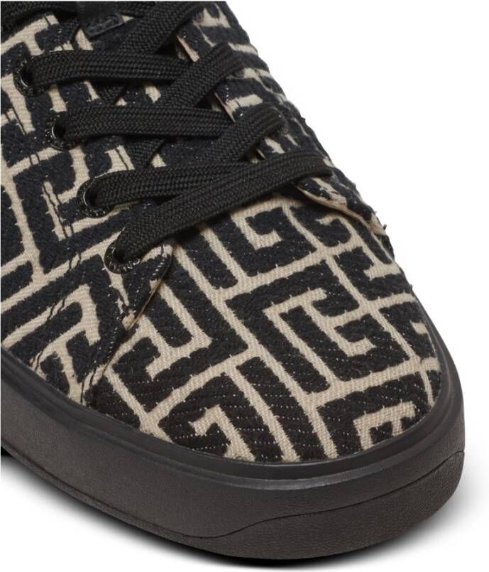 Balmain B-Court trainers met jacquard monogram Black Heren