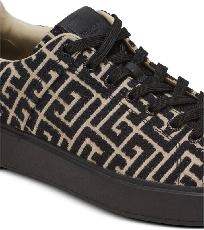 Balmain B-Court trainers met jacquard monogram Black Heren