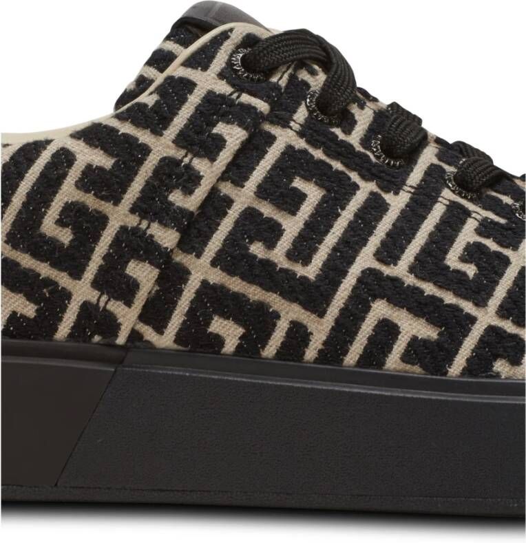 Balmain B-Court trainers met jacquard monogram Black Heren