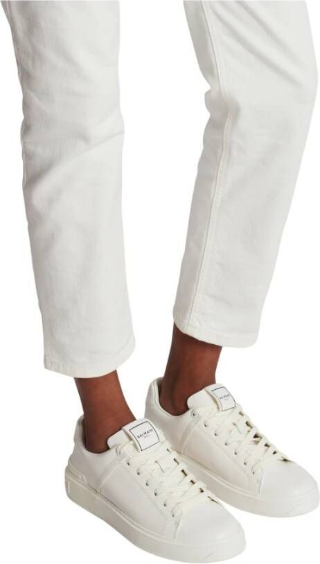 Balmain B-Court trainers van kalfsleer White Dames