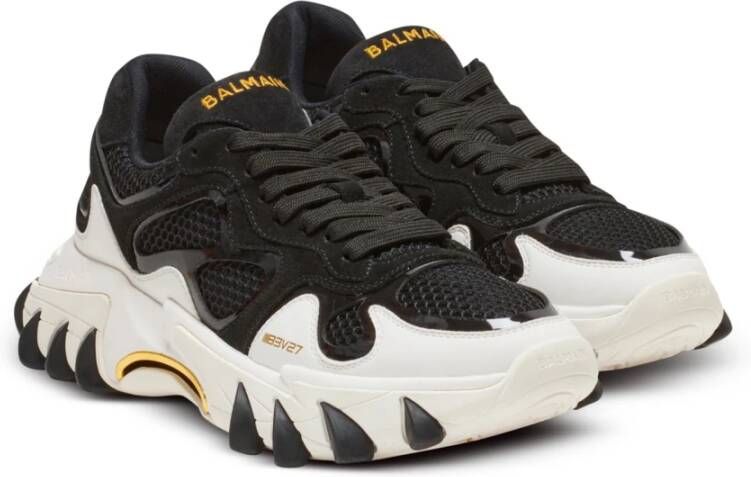 Balmain B-East trainers in leer suède en mesh Black Dames