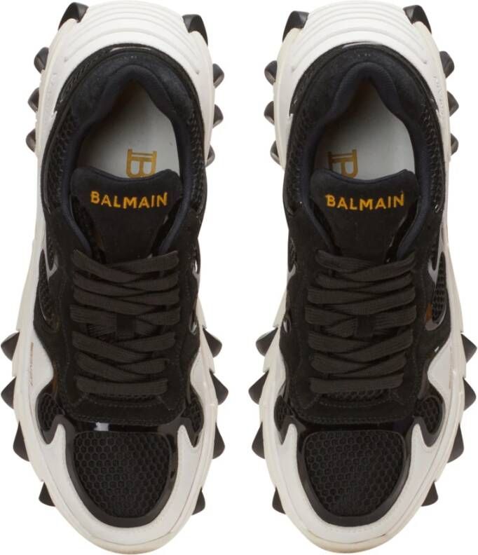 Balmain B-East trainers in leer suède en mesh Black Heren