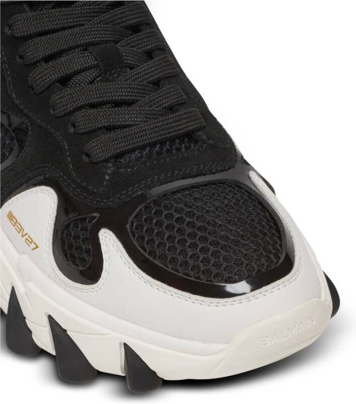 Balmain B-East trainers in leer suède en mesh Black Heren