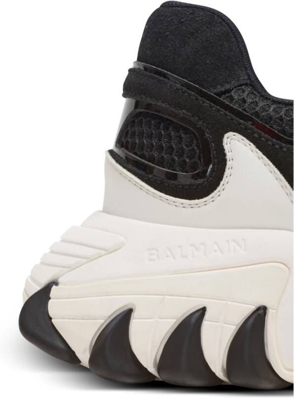 Balmain B-East trainers in leer suède en mesh Black Heren