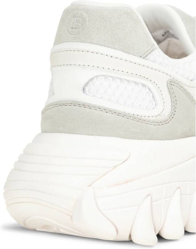 Balmain B-East trainers in leer suède en mesh White Heren