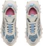 Balmain B-east Trainers In Monogrammed Pb Labyrinth Denim Blue Dames - Thumbnail 12