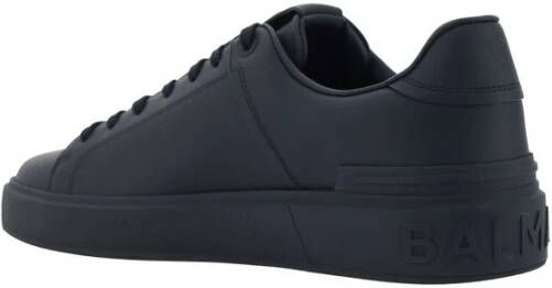 Balmain Court Leren Sneakers Elegant Modern Ontwerp Black Dames