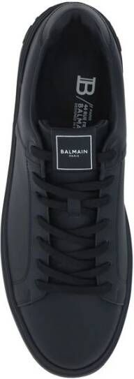 Balmain Court Leren Sneakers Elegant Modern Ontwerp Black Dames