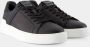 Balmain Zwarte Leren Sneakers Ronde Neus Vetersluiting Black Heren - Thumbnail 2