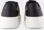 Balmain Zwarte Leren Sneakers Ronde Neus Vetersluiting Black Heren - Thumbnail 3