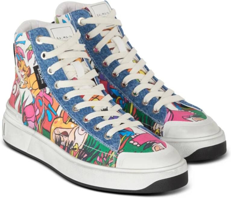 Balmain Disney x : The Lion King Baskets B-Court High Top bedrukt Kind Vroeg Multicolor Dames