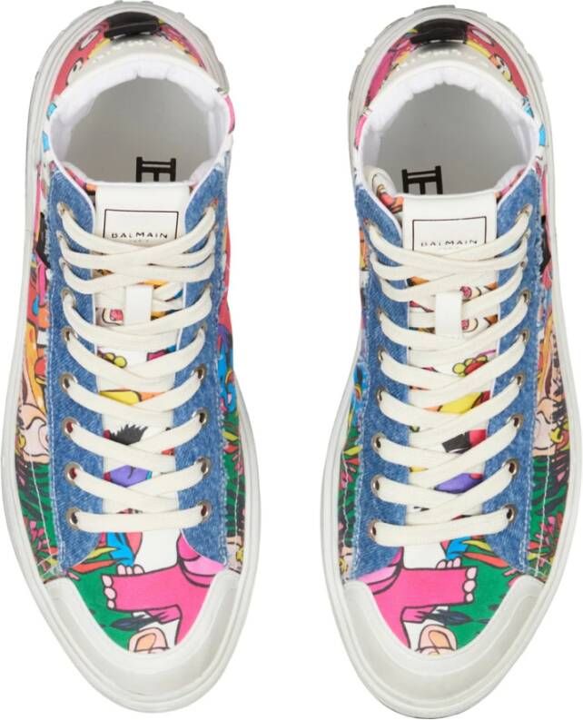 Balmain Disney x : The Lion King Baskets B-Court High Top bedrukt Kind Vroeg Multicolor Dames