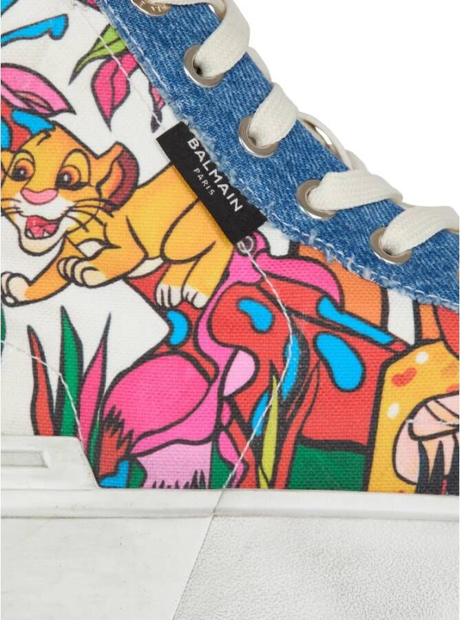 Balmain Disney x : The Lion King Baskets B-Court High Top bedrukt Kind Vroeg Multicolor Dames