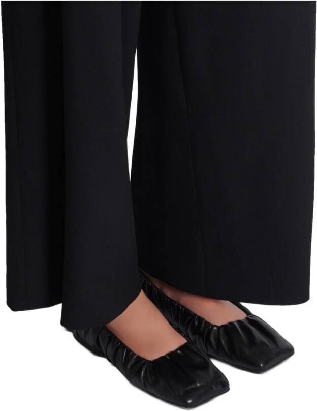 Balmain Eden ballet flats in gerimpeld lamsvacht Black Dames