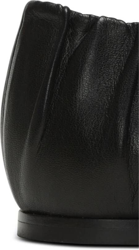 Balmain Eden ballet flats in gerimpeld lamsvacht Black Dames