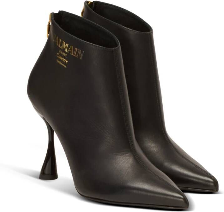 Balmain Eden kalfsleren enkellaarzen Black Dames