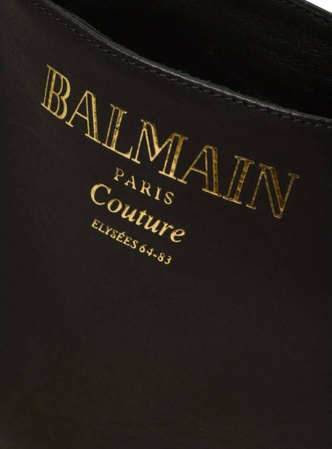 Balmain Eden kalfsleren enkellaarzen Black Dames