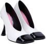 Balmain Eden two-tone pumps in lamsvacht en lakleer White Dames - Thumbnail 3