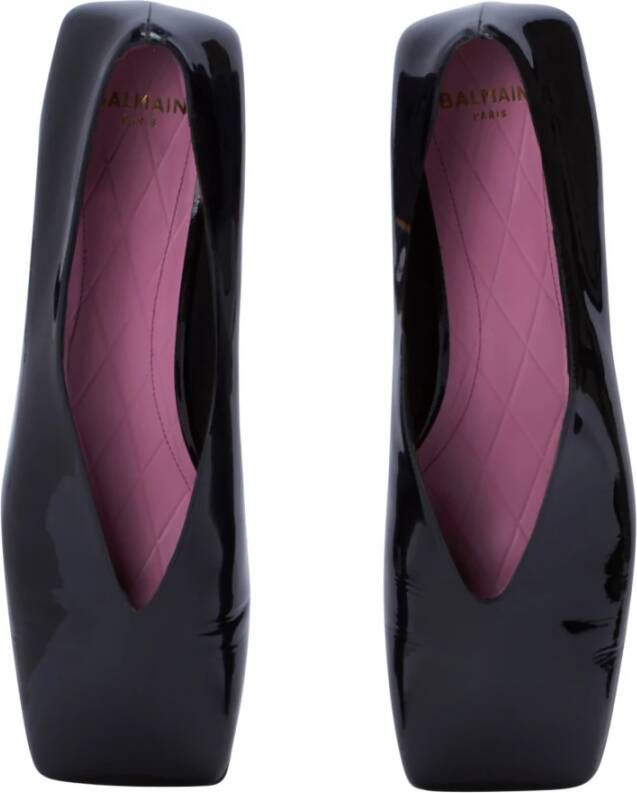 Balmain Edna Patent Leren Ballet Flats Black Dames