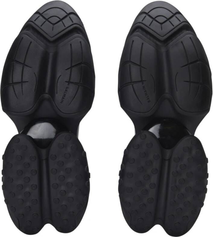 Balmain Eenhoorn geglazuurde leren loafers Black Heren