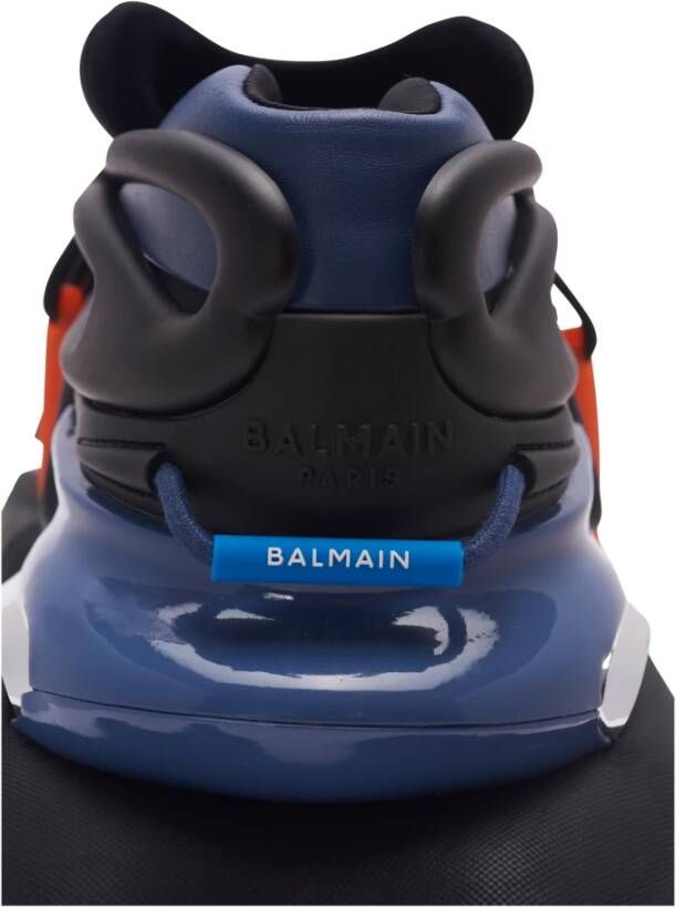 Balmain Eenhoorn lage sneakers van neopreen en kalfsleer Multicolor Heren