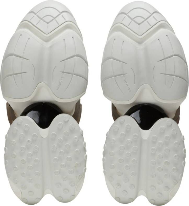 Balmain Eenhoorn Lage trainers in neopreen en kalfsleer White Dames