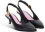 Balmain Eva kitten slingbacks in kalfsleer Black Dames - Thumbnail 8