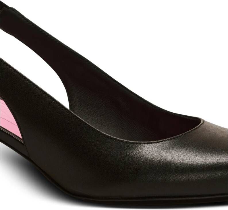 Balmain Eva kitten slingbacks in kalfsleer Black Dames