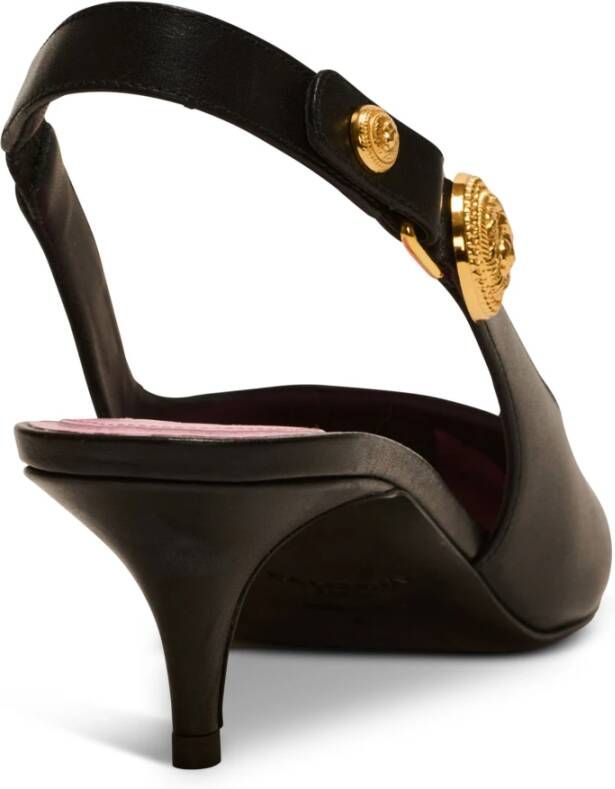 Balmain Eva kitten slingbacks in kalfsleer Black Dames