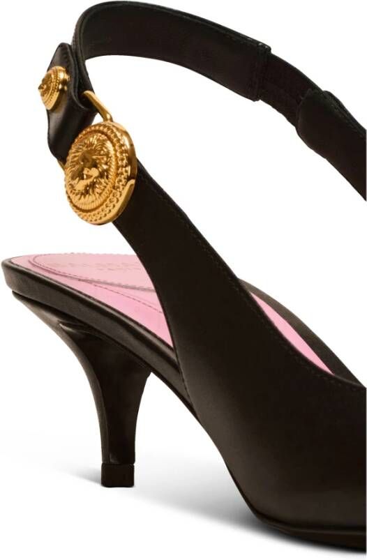 Balmain Eva kitten slingbacks in kalfsleer Black Dames