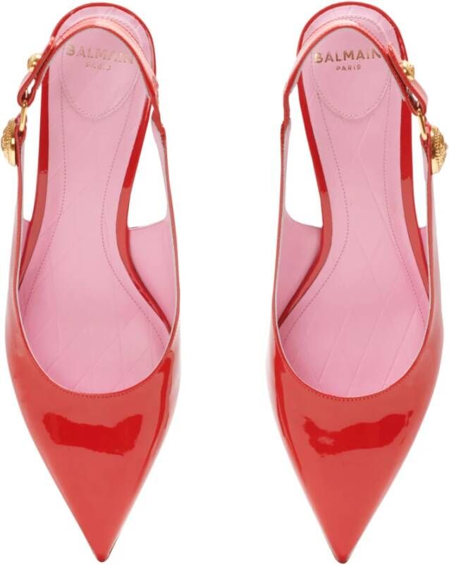 Balmain Eva kitten slingbacks in lakleer Red Dames