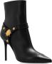 Balmain Zwarte Enkellaarzen met Leeuwenmunt Hardware Black Dames - Thumbnail 15