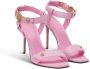 Balmain Gehakte Eva sandalen in kalfsleer Pink Dames - Thumbnail 2