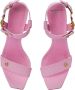 Balmain Gehakte Eva sandalen in kalfsleer Pink Dames - Thumbnail 4