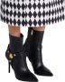 Balmain Zwarte Enkellaarzen met Leeuwenmunt Hardware Black Dames - Thumbnail 2