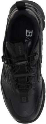 Balmain Gestempeld Logo Platform Sneakers Black Heren