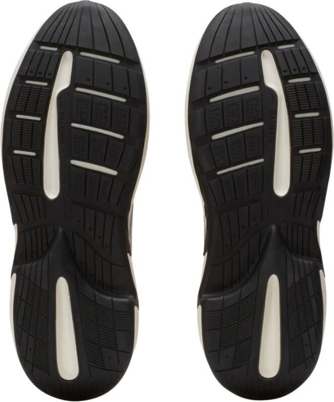 Balmain Hardloop-Roe leer en nylon sneakers Multicolor Heren