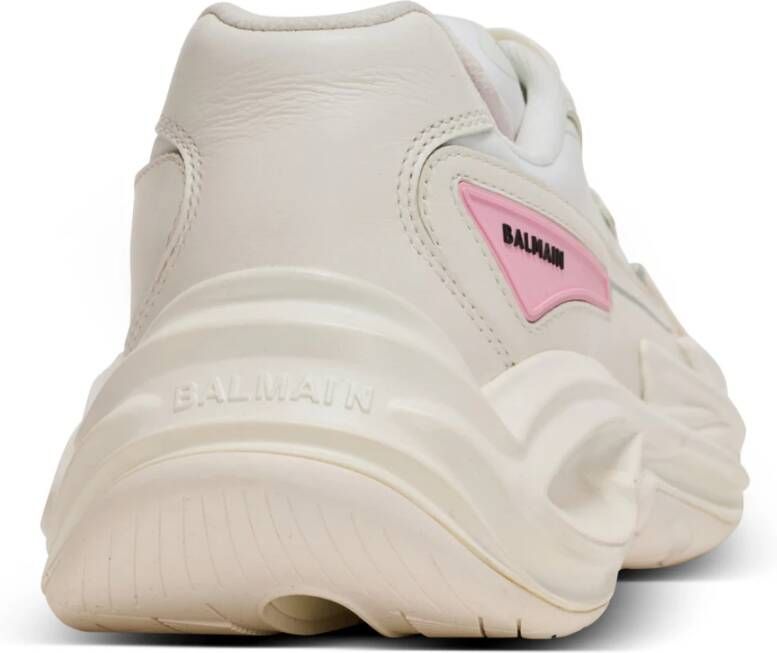 Balmain Hardloop-Roe leer en nylon trainers White Dames