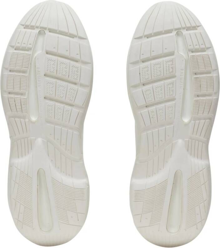 Balmain Hardloop-Roe leer en nylon trainers White Dames