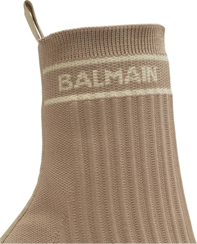 Balmain Boots & laarzen Skye stretch mesh ankle boots in taupe