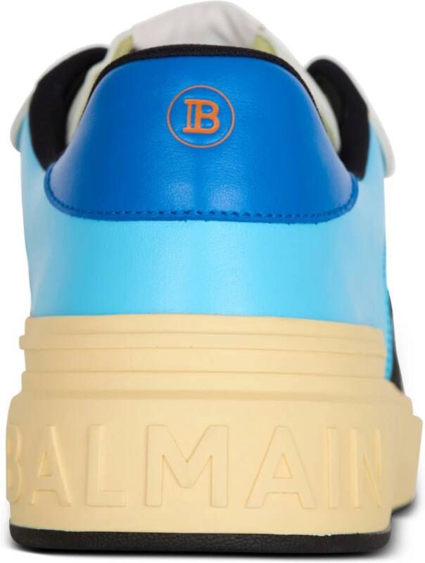 Balmain Kalfsleren B-Court Flip trainers met Prince Gyasi print Multicolor Heren