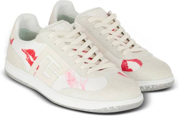 Balmain Kalfsleren Zwaan trainers White Heren