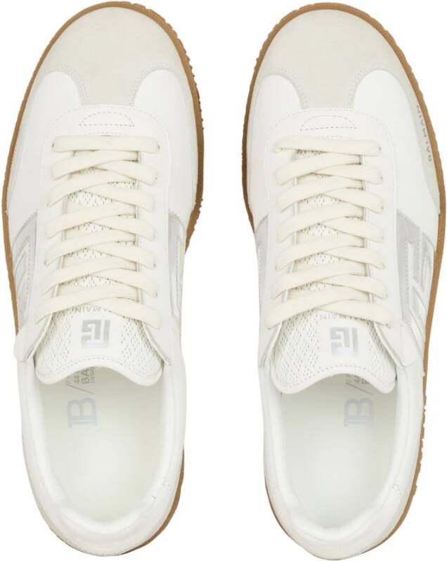 Balmain Kalfsleren Zwaan trainers White Heren