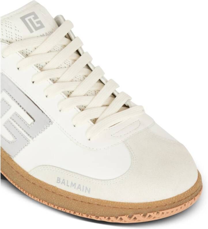 Balmain Kalfsleren Zwaan trainers White Heren