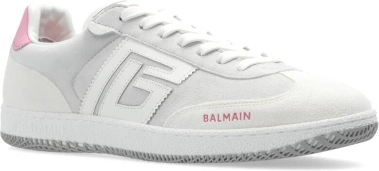 Balmain Lage Top Lace sportschoenen Gray Dames