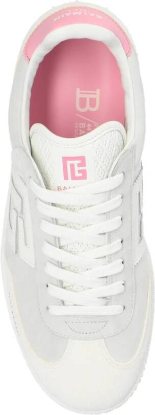 Balmain Lage Top Lace sportschoenen Gray Dames