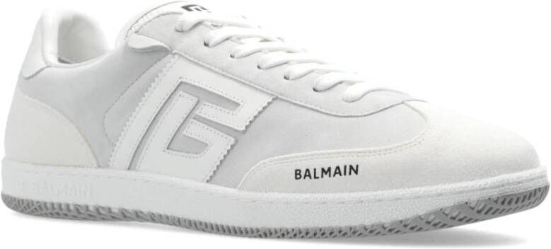 Balmain Lage Top Vetersneakers White Heren